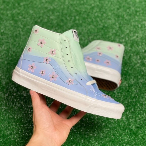 Vans x Spongebob Sandy Liang SK8-Hi Mens Shoes Blue Flower VN0A38GF9ZM NEW  Sz 9